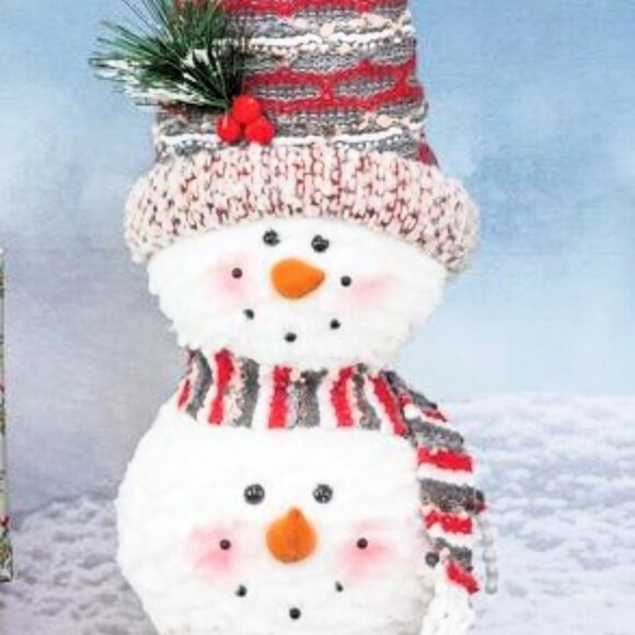 Jolly Crimson Snowman Stacker - Picture 2 of 4